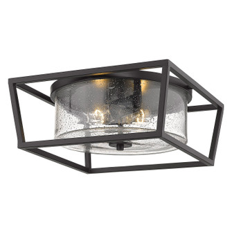 Mercer Two Light Flush Mount in Matte Black (62|4309FMBLKBLKSD)