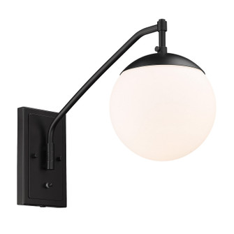 Glenn BLK One Light Wall Sconce in Matte Black (62|3699A1WBLKOP)