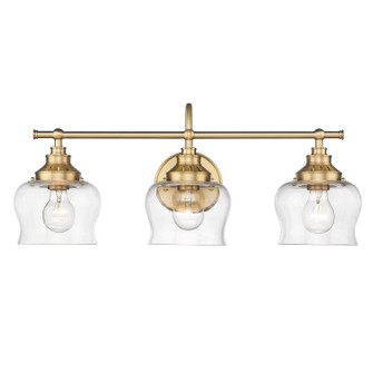 Daphne Three Light Vanity Light in Brushed Champagne Brass (62|3610BA3BCBCLR)