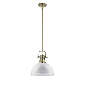 Duncan AB One Light Pendant in Aged Brass (62|3604LABWH)