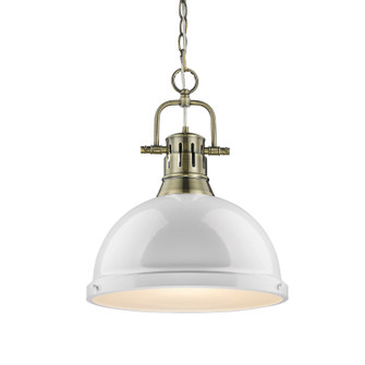 Duncan One Light Pendant in Aged Brass (62|3602LABWH)