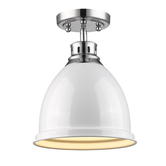 Duncan One Light Flush Mount in Chrome (62|3602FMCHWH)