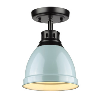 Duncan BLK One Light Flush Mount in Matte Black (62|3602FMBLKSF)