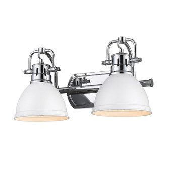 Duncan Two Light Bath Vanity in Chrome (62|3602BA2CHWHT)