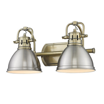 Duncan Two Light Bath Vanity in Aged Brass (62|3602BA2ABPW)