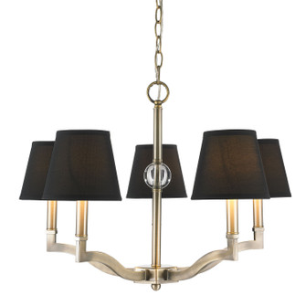 Waverly Five Light Chandelier in Aged Brass (62|35005ABGRM)