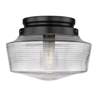 Holloway One Light Flush Mount in Matte Black (62|3415FMBLKCLR)