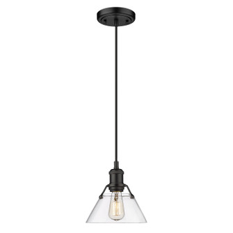 Orwell One Light Mini Pendant in Matte Black (62|3306SBLKCLR)