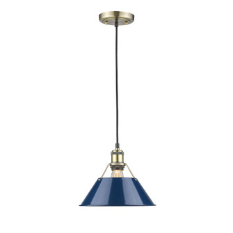 Orwell AB One Light Pendant in Aged Brass (62|3306MABNVY)