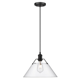 Orwell One Light Pendant in Matte Black (62|3306LBLKCLR)
