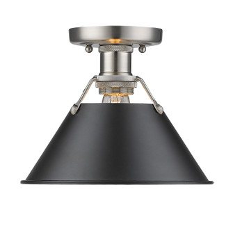 Orwell One Light Flush Mount in Pewter (62|3306FMPWBLK)