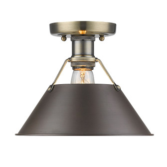 Orwell One Light Flush Mount in Aged Brass (62|3306FMABRBZ)