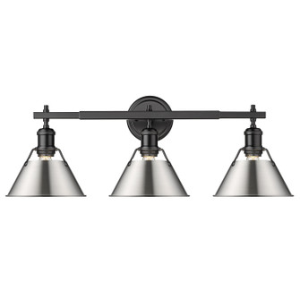 Orwell Three Light Bath Vanity in Matte Black (62|3306BA3BLKPW)