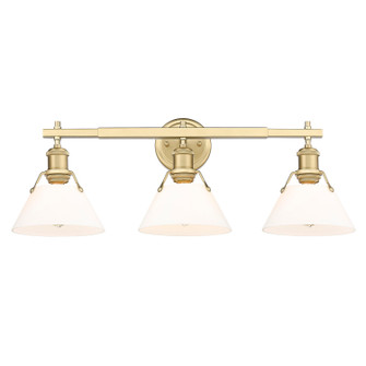 Orwell Three Light Bath Vanity in Brushed Champagne Brass (62|3306BA3BCBOP)