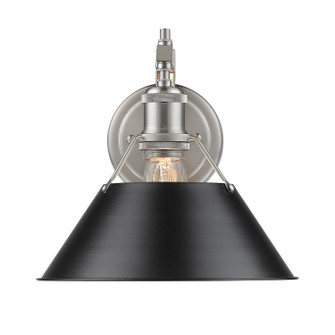 Orwell One Light Wall Sconce in Pewter (62|33061WPWBLK)