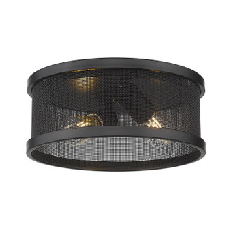 Channing BLK Two Light Flush Mount in Matte Black (62|3168FM11BLKBLK)