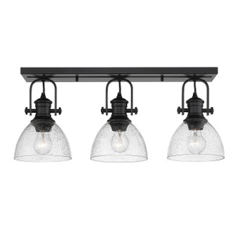 Hines Three Light Semi-Flush Mount in Matte Black (62|31183SFBLKSD)