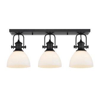 Hines BLK Three Light Semi-Flush Mount in Matte Black (62|31183SFBLKOP)