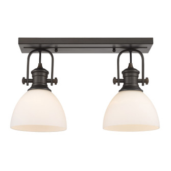 Hines Two Light Semi-Flush Mount in Rubbed Bronze (62|31182SFRBZOP)