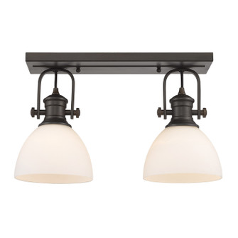 Hines RBZ Two Light Semi-Flush Mount in Rubbed Bronze (62|31182SFRBZOP)