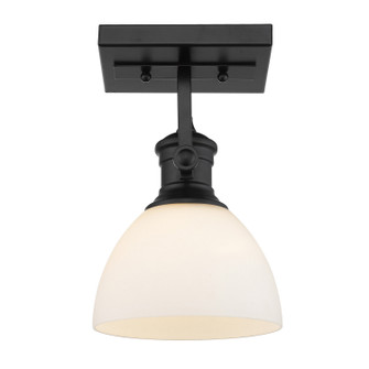 Hines BLK One Light Semi-Flush Mount in Matte Black (62|31181SFBLKOP)