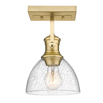 Hines One Light Semi-Flush Mount in Brushed Champagne Brass (62|31181SFBCBSD)