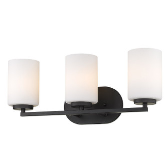 Manhattan Three Light Bath Vanity in Matte Black (62|2243BA3BLKOP)