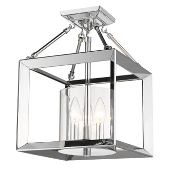 Smyth Three Light Semi-Flush Mount in Chrome (62|2074SFCHCLR)