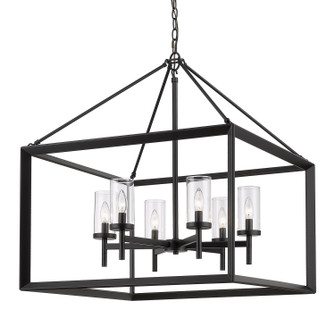 Smyth BLK Six Light Chandelier in Matte Black (62|20736BLKCLR)