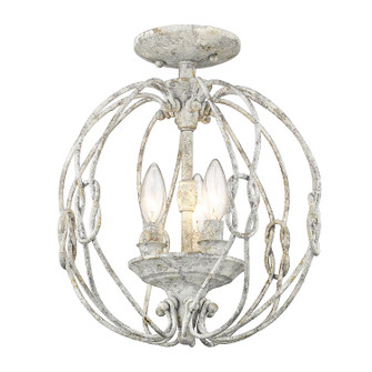 Antoinette Three Light Semi-Flush Mount in Oyster (62|1349SFOY)