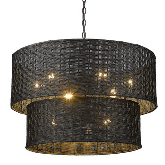 Erma Nine Light Chandelier in Matte Black (62|10849BLKBW)