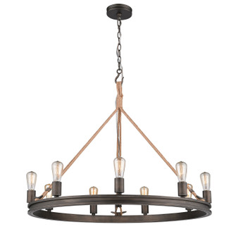 Chatham Nine Light Chandelier in Gunmetal Bronze (62|10489GMT)