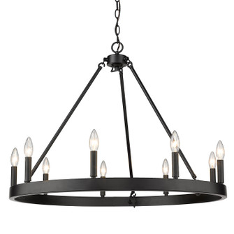 Alastair Nine Light Chandelier in Matte Black (62|10179BLK)