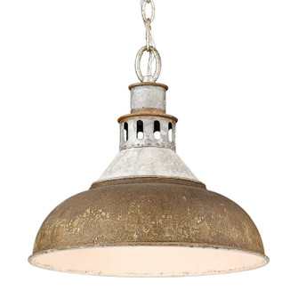 Kinsley One Light Pendant in Aged Galvanized Steel (62|0865LAGVRUST)