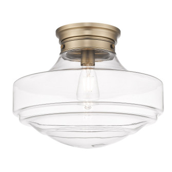 Ingalls One Light Semi-Flush Mount in Modern Brass (62|0508LSFMBSCLR)