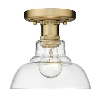 Carver One Light Flush Mount in Brushed Champagne Brass (62|0305FMBCBCLR)