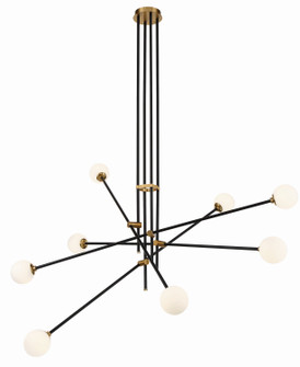 Cosmet Eight Light Chandelier in Coal Black (42|P8152681)