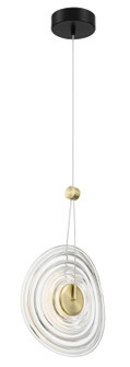Topknot LED Pendant in Coal And Brushed Gold (42|P5600884L)