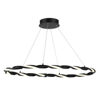 Convolution LED Pendant in Coal Black (42|P548266AL)