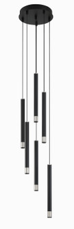 Wand LED Pendant in Coal With Brushed Nickel (42|P5404691L)