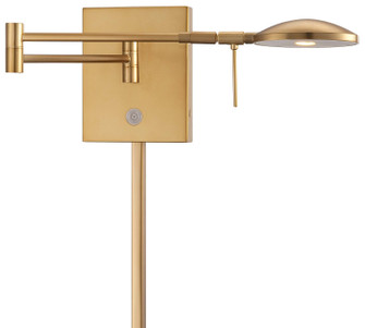 George's Reading Room LED Swing Arm Wall Lamp in Honey Gold (42|P4338248)