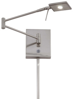George's Reading Room LED Swing Arm Wall Lamp in Brushed Nickel (42|P4328084)