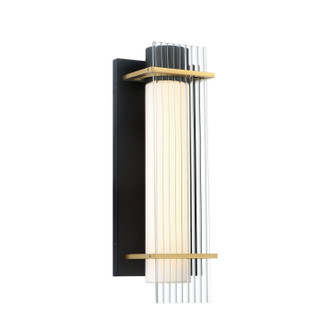 Midnight Gold LED Outdoor Lantern in Sand Black With Honey Gold (42|P1511707L)