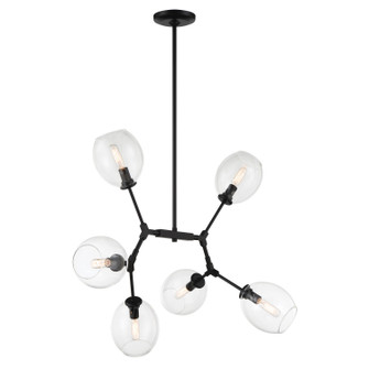Nexpo Six Light Pendant in Coal Black (42|P136666A)