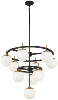 Alluria Ten Light Chandelier in Weathered Black With Autumn Gold (42|P1358618)