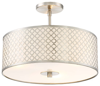 Dots Three Light Semi Flush Mount in Brushed Nickel (42|P1267084)