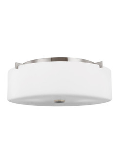 Sunset Drive Three Light Flush Mount in Brushed Steel (1|FM312BS)