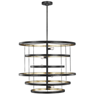 Celeste Five Light Chandelier in Aged Iron (1|F33405AIADB)