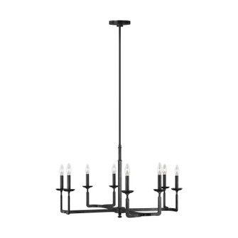 Ansley Eight Light Chandelier in Aged Iron (1|F32918AI)