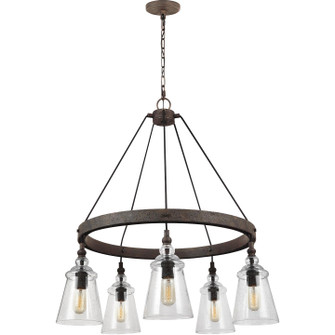 Loras Five Light Chandelier in Dark Weathered Iron (1|F31695DWI)